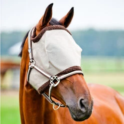 Horze Fliegenmaske Mit Mesh Und Weichem Flor 5 Horze Fliegenmaske Mit Mesh Und Weichem Flor -Back on Track Verkäufe 22826 LBR DBR 1