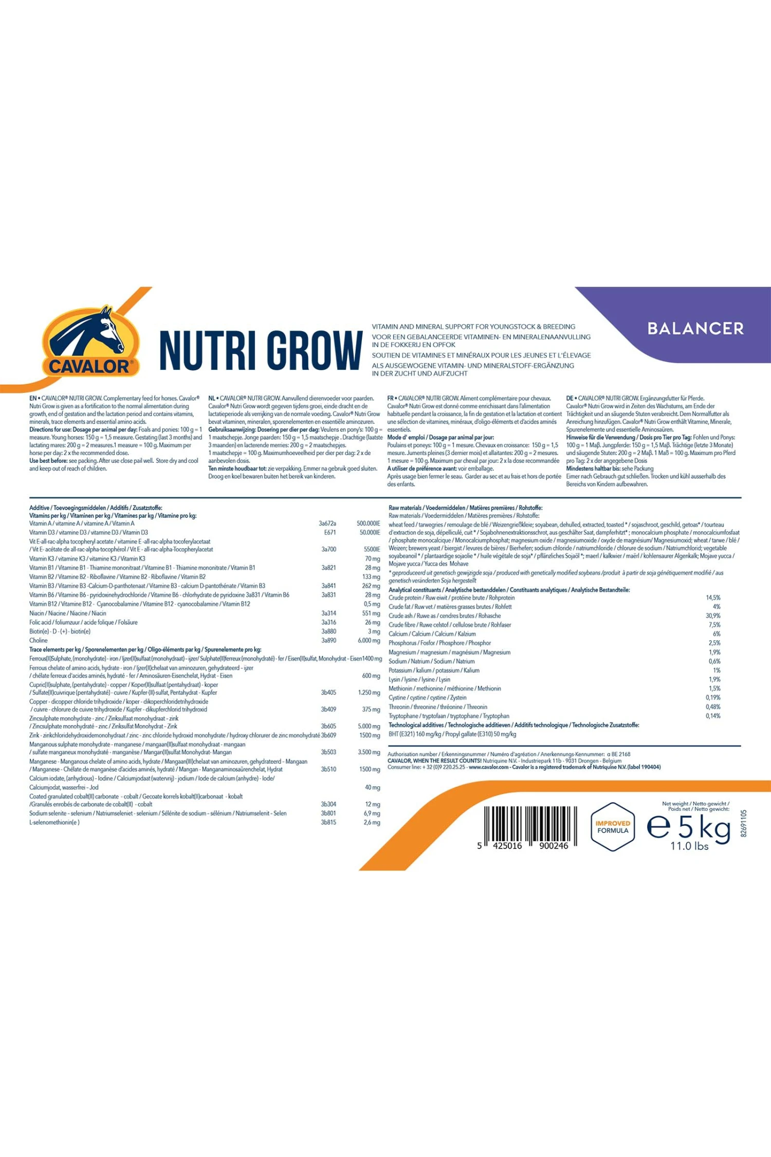 Cavalor Nutri Grow, 5 Kg 2 Cavalor Nutri Grow, 5 Kg – Bild 2