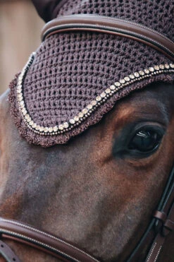 Kentucky Horsewear Stone & Pearl Soundless Fliegenhaube Lang -Back on Track Verkäufe 329944 BR 2